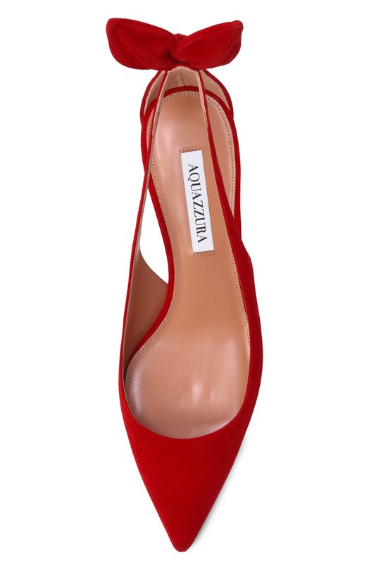 Замшевые туфли Bow Tie 50 Aquazzura DENMIDP2-SUE-F00 Красный  DENMIDP2-SUE-F00 Фото 6