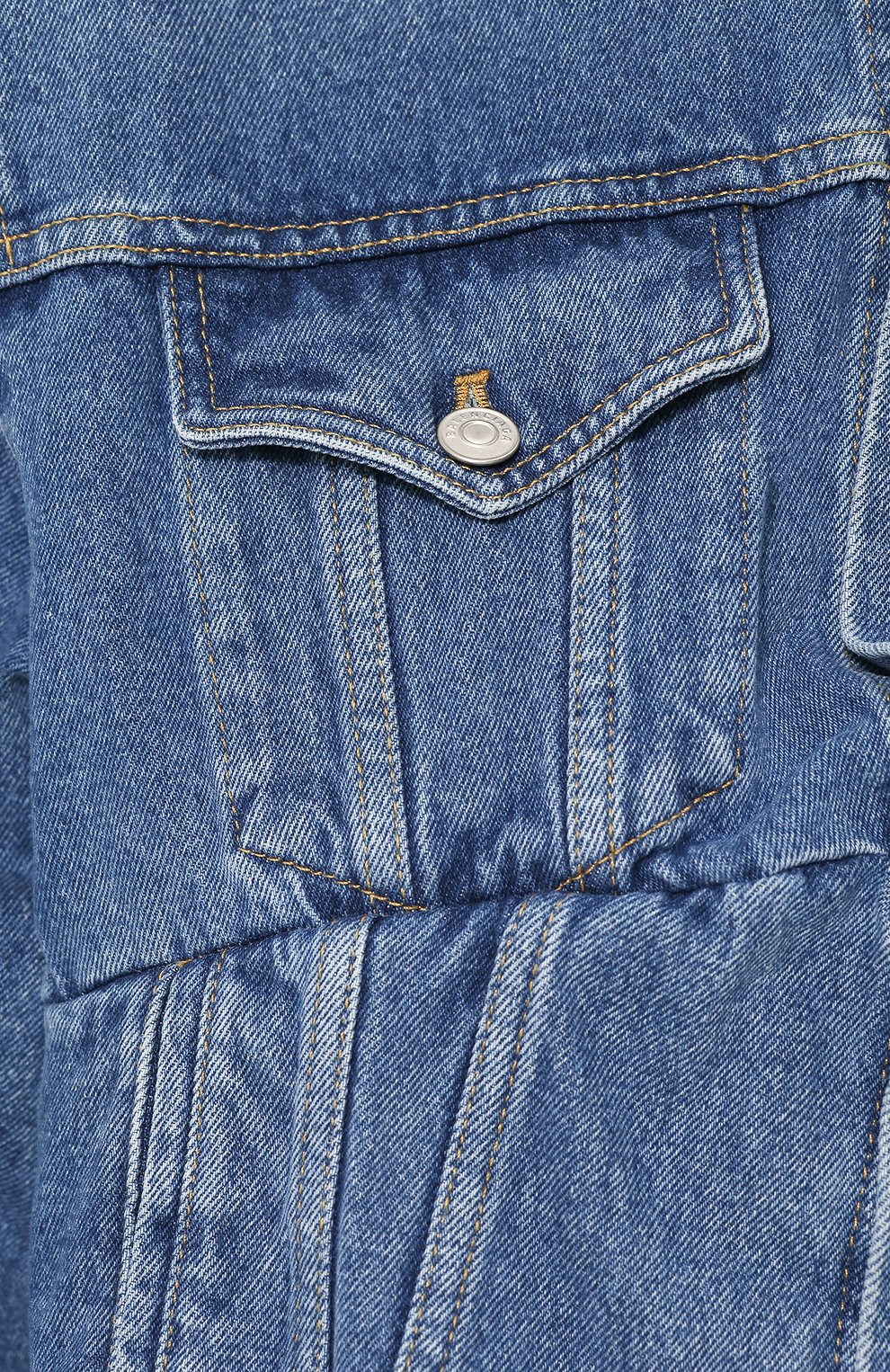 Джинсовая куртка с потертостями и накладными карманами BALENCIAGA, арт. 529175/TSB06, фото 5