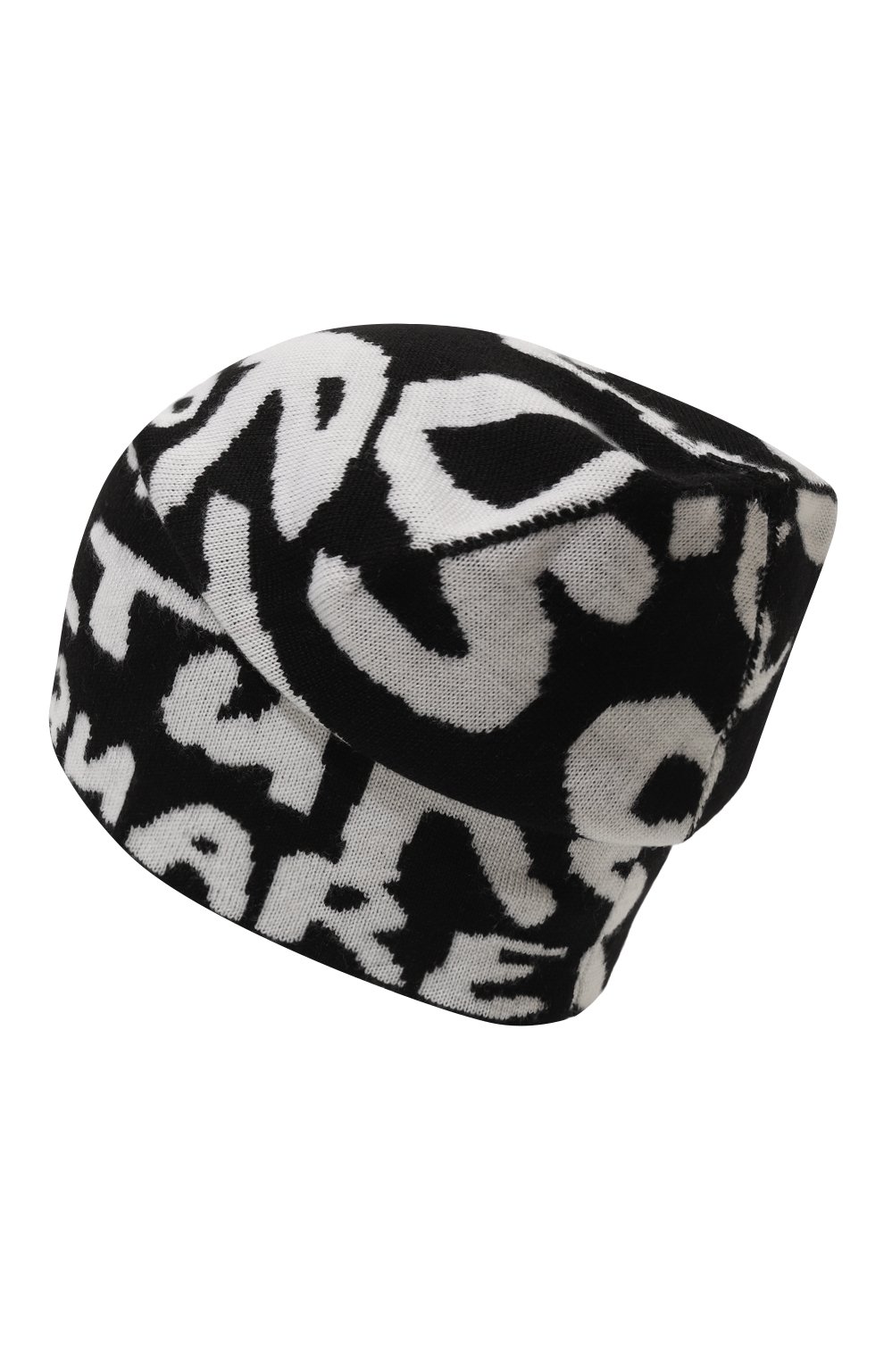 Шерстяная шапка DSQUARED2 черно-белого цвета по цене 29950 руб., арт. KNM0145, фото 2 Шерстяная шапка DSQUARED2, арт. KNM0145, фото 2