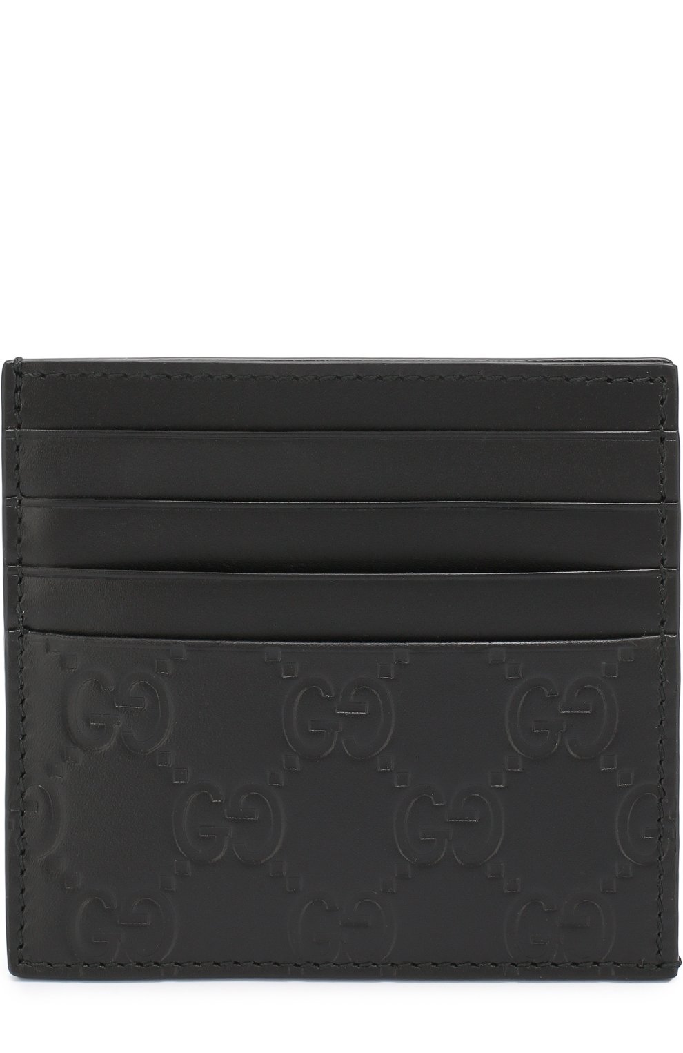 Кожаный чехол для кредитных карт с тиснением signature GUCCI черного цвета по цене 19950 руб., арт. 524787/CWC10, фото 1 Кожаный чехол для кредитных карт с тиснением signature GUCCI, арт. 524787/CWC10, фото 1