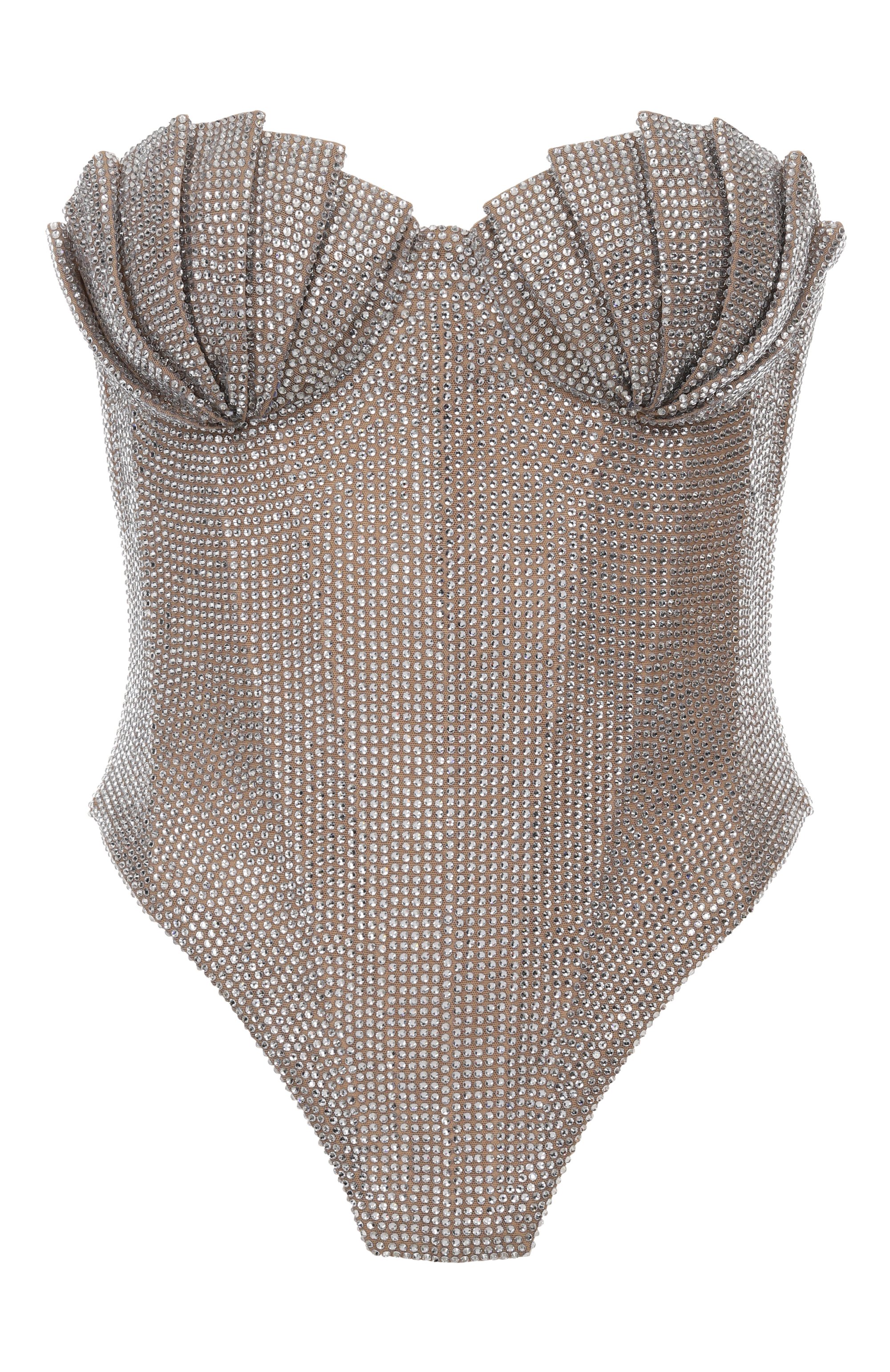 Топ-корсет с отделкой стразами GIUSEPPE DI MORABITO, арт. 05FW2T370FC 05212, фото 1