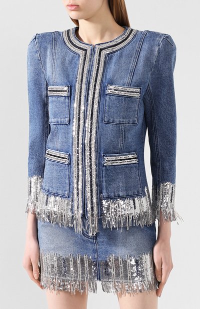 Джинсовый жакет BALMAIN, арт. TF17540/D010, фото 3