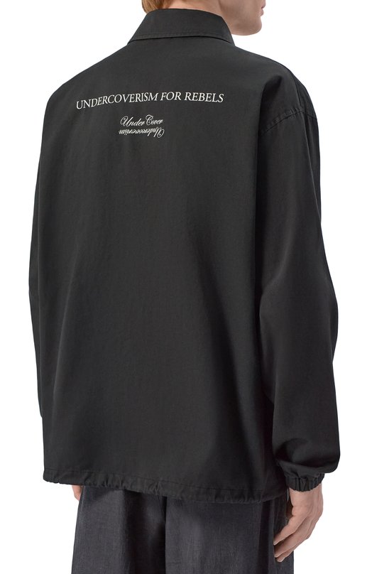 Хлопковая куртка-рубашка Undercover UP1F4204 Чёрный  UP1F4204 Фото 4
