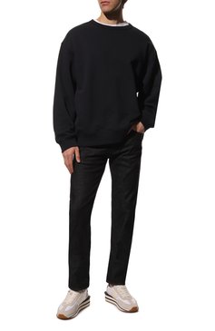 Мужские джинсы GIORGIO ARMANI черного цвета, арт. 6LSJ15/SD2ZZ | Фото 2 (Силуэт М (брюки): Прямые; Кросс-КТ: Деним; Материал внешний: Хлопок, Деним; Длина (брюки, джинсы): Стандартные; Материал сплава: Проставлено; Драгоценные камни: Проставлено; Стили: Повседневный)