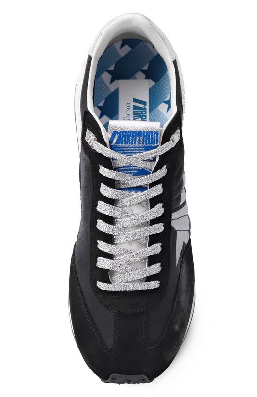Комбинированные кроссовки Marathon Golden Goose Deluxe Brand GMF00684.F005675 Чёрный  GMF00684.F005675 Фото 6