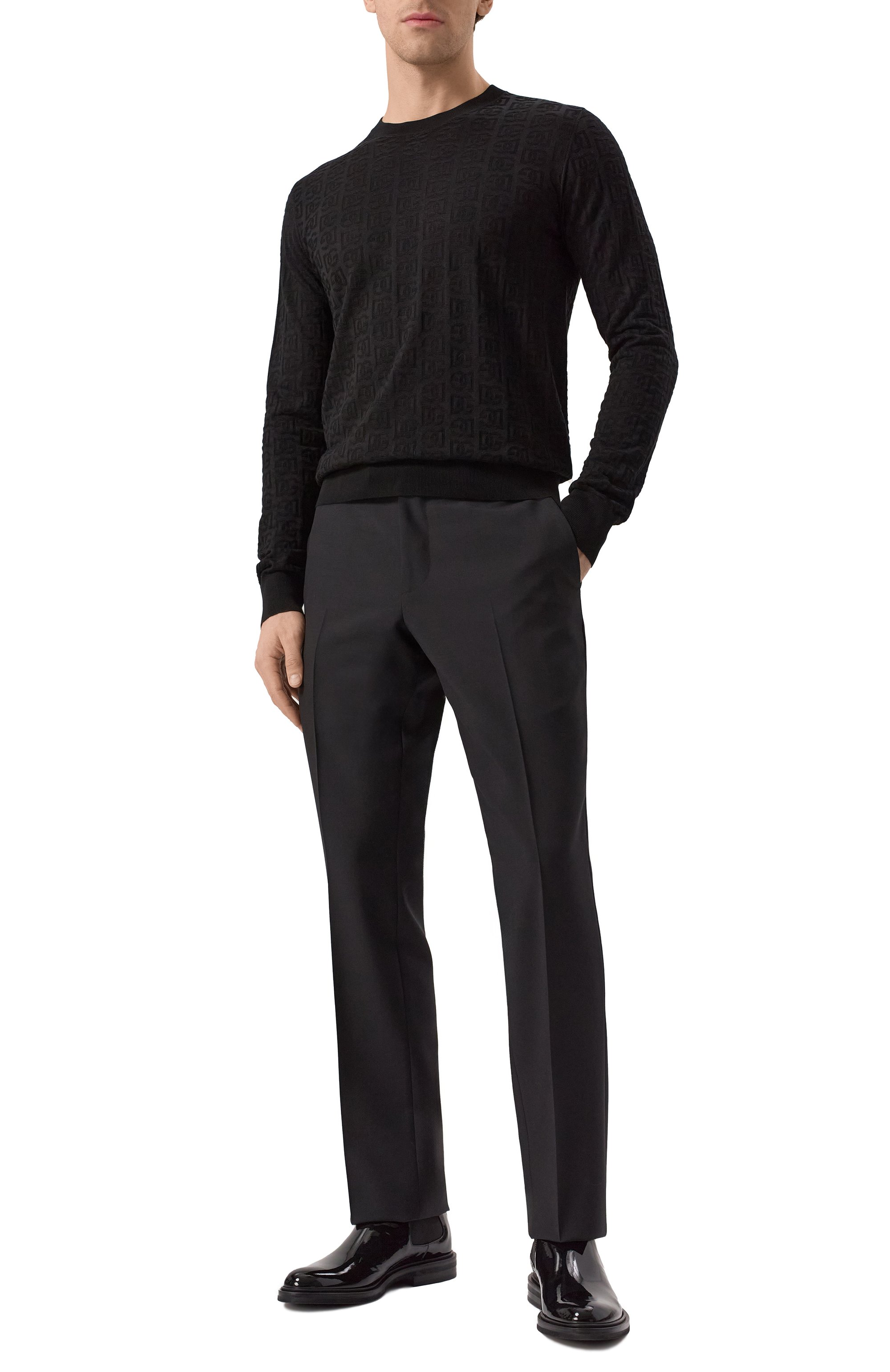 Кожаные челси altavilla DOLCE & GABBANA черного цвета по цене 72400 руб., арт. A60602/A1471, фото 2 Кожаные челси altavilla DOLCE & GABBANA, арт. A60602/A1471, фото 2