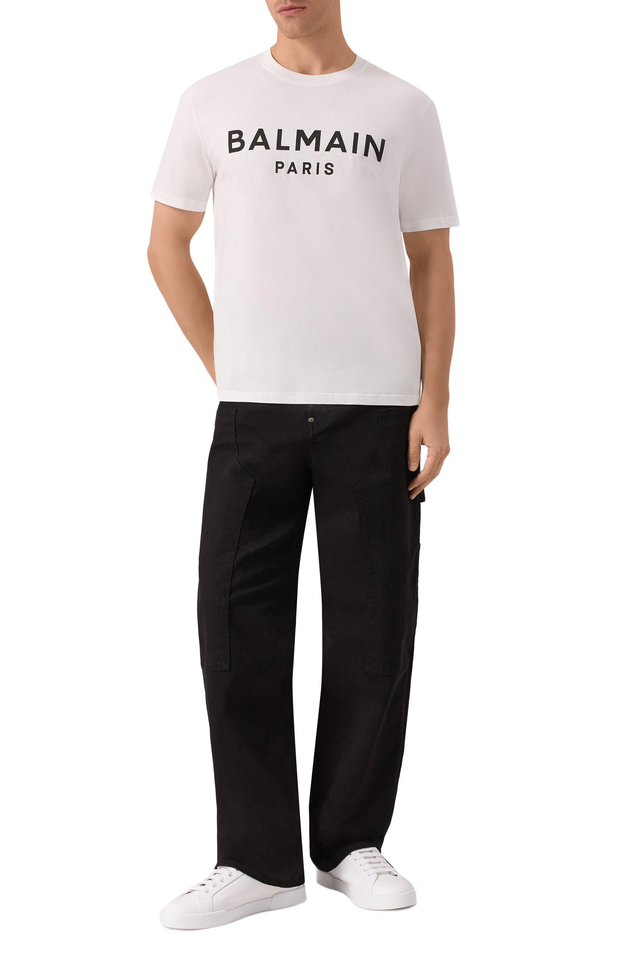 Хлопковая футболка BALMAIN, арт. FH1EG000/BB73, фото 2