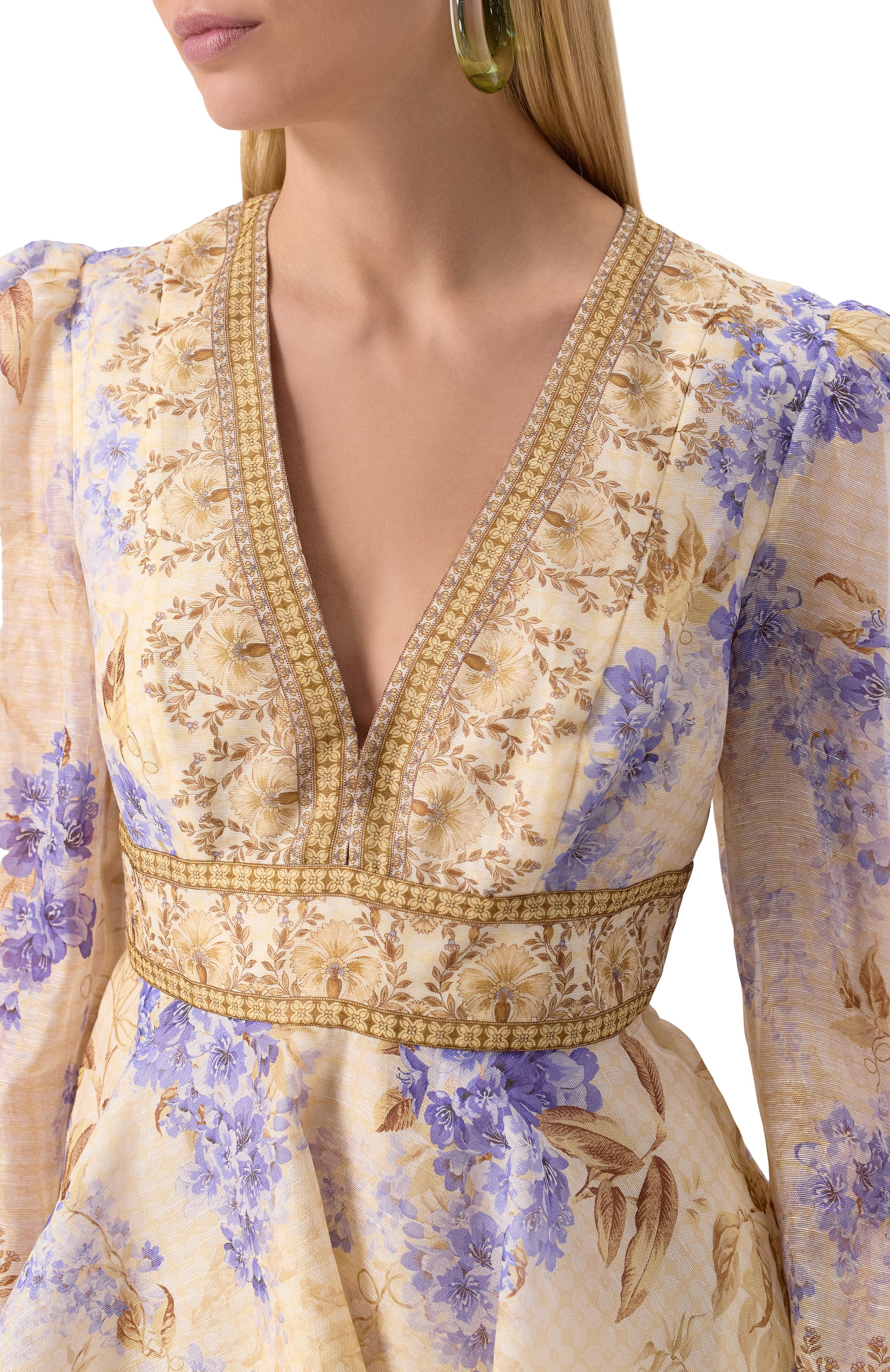 Платье изо льна и шелка ZIMMERMANN, арт. 3530DS252, фото 5