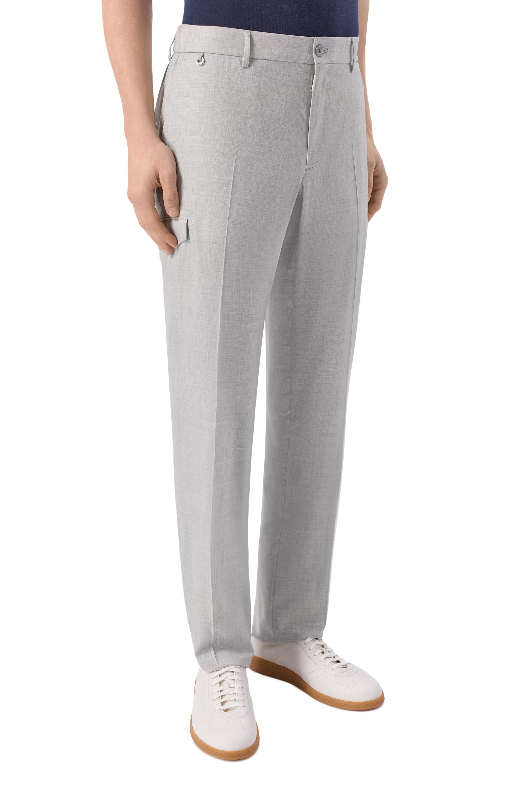 Брюки-карго из шерсти и шелка STEFANO RICCI, арт. M1T6100142/WK002U, фото 3