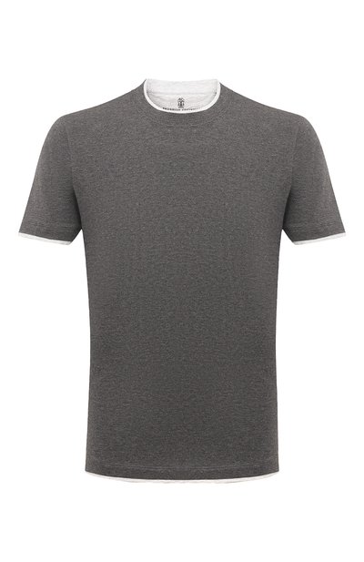 Мужская хлопковая футболка BRUNELLO CUCINELLI, арт. M0T617427
