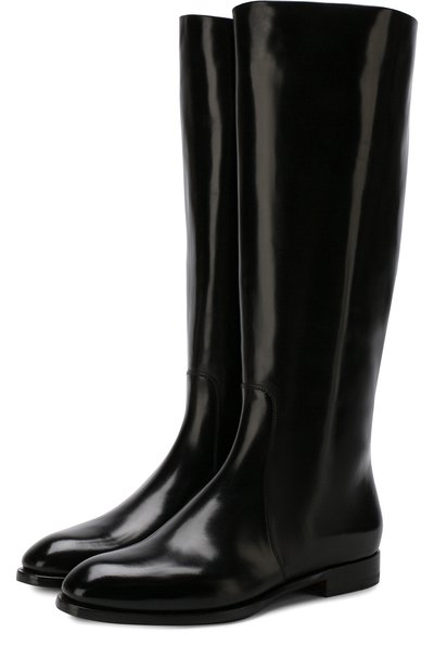 Кожаные сапоги на низком каблуке SANTONI, арт. WSRV56856BJ4CBGNN01, фото 1