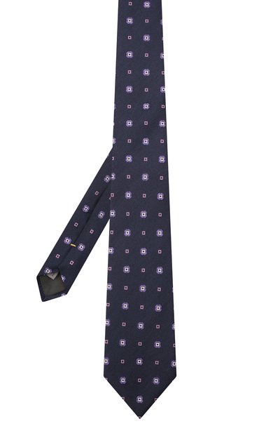 Шелковый галстук CANALI темно-синего цвета по цене 13250 руб., арт. 18/HJ03412, фото 3 Шелковый галстук CANALI, арт. 18/HJ03412, фото 3