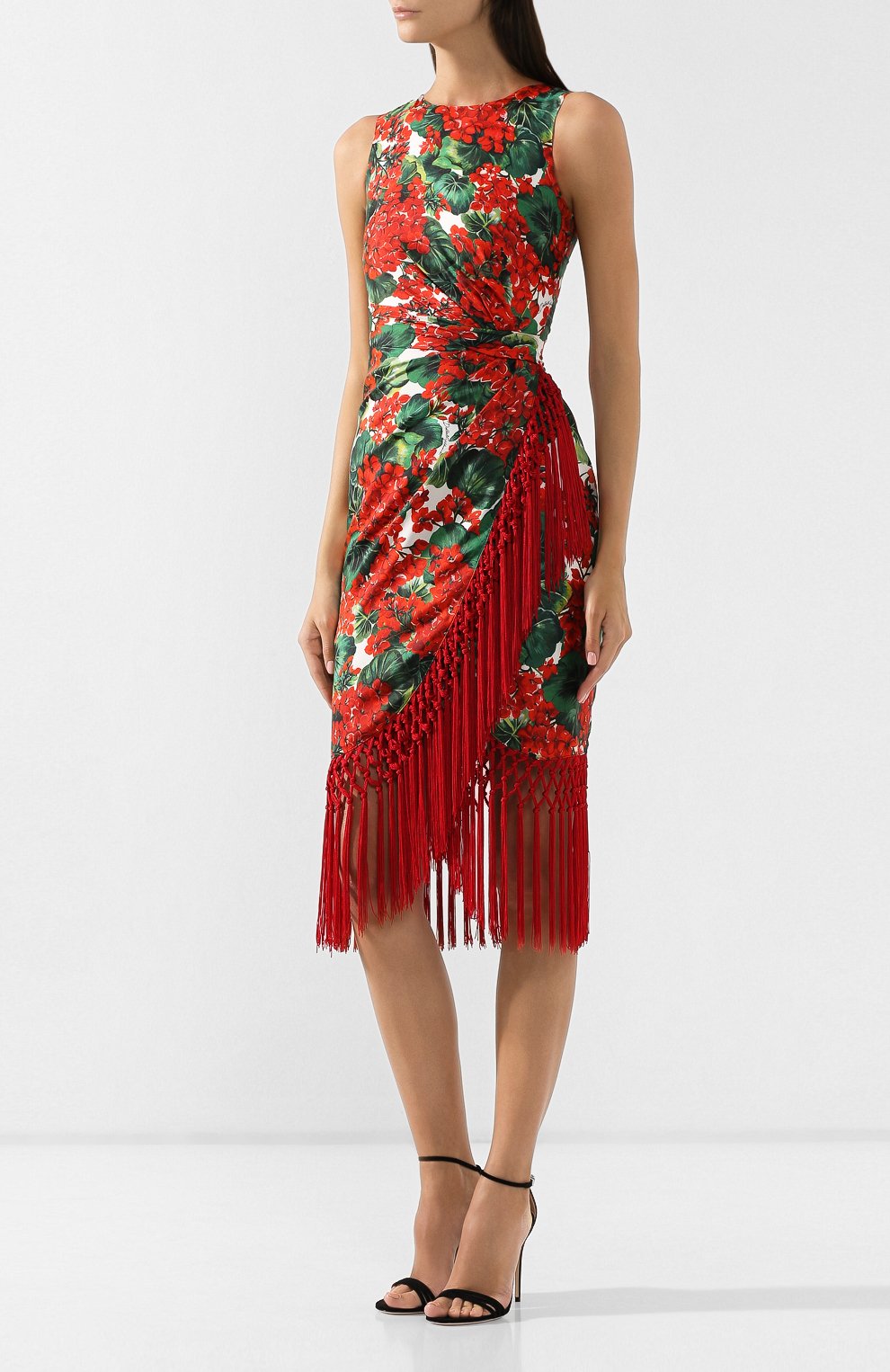 Платье из смеси шелка и вискозы DOLCE & GABBANA, арт. F6C8AT/HS1ZW, фото 3