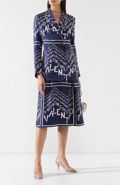 Шелковый жакет VALENTINO синего цвета по цене 266500 руб., арт. RB3CE1H24EL, фото 2 Шелковый жакет VALENTINO, арт. RB3CE1H24EL, фото 2