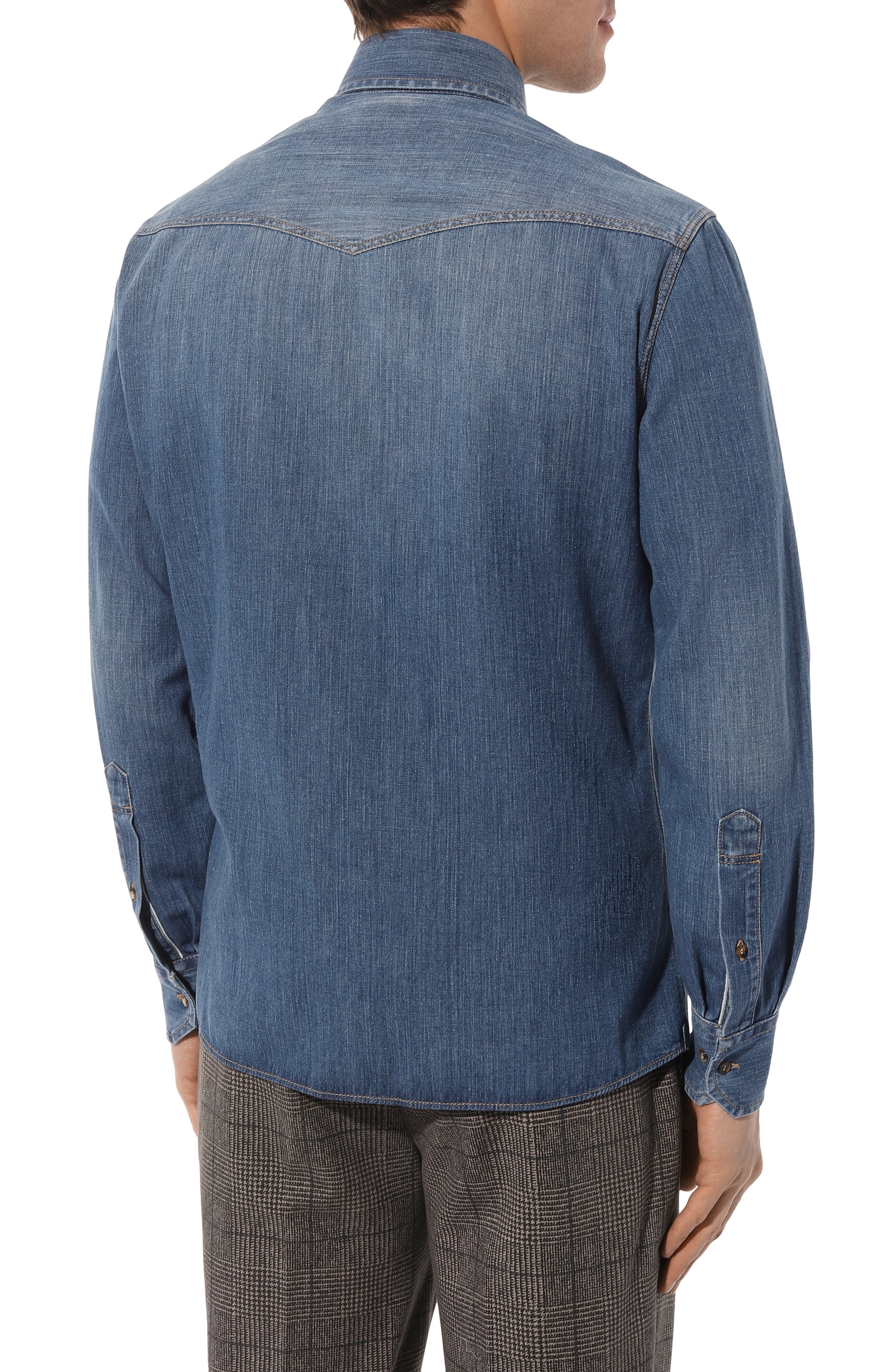 Джинсовая рубашка BRUNELLO CUCINELLI, арт. ME6454008, фото 4