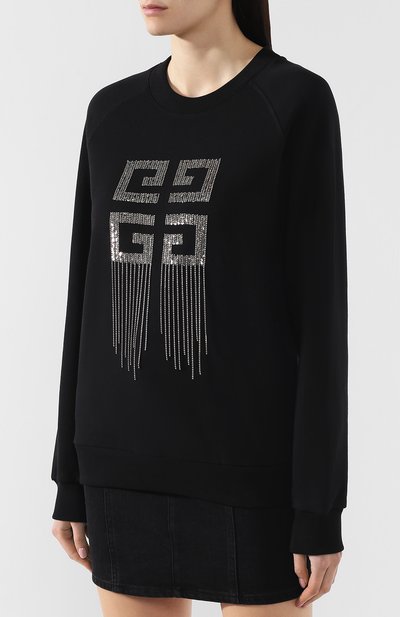 Хлопковый свитшот GIVENCHY, арт. BW7063G0CQ, фото 3