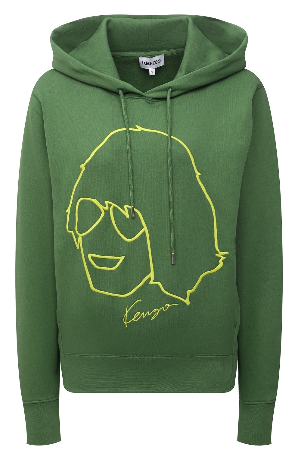Хлопковое худи KENZO зеленого цвета по цене 35750 руб., арт. FB62SW8794ML, фото 1 Хлопковое худи KENZO, арт. FB62SW8794ML, фото 1