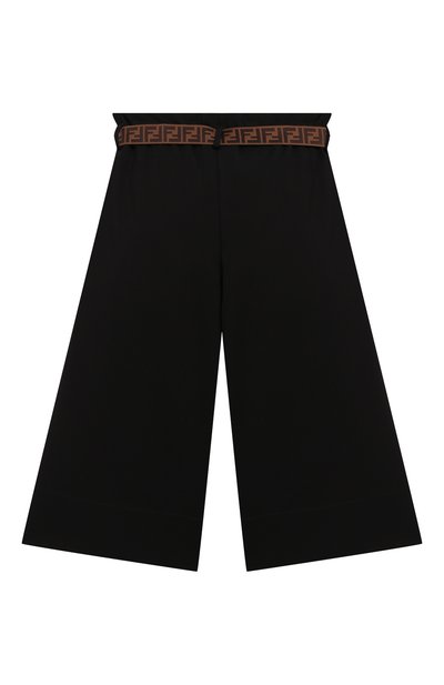 Укороченные брюки FENDI черного цвета по цене 17400 руб., арт. JFF149/A6IK/6A-8A, фото 2 Укороченные брюки FENDI, арт. JFF149/A6IK/6A-8A, фото 2