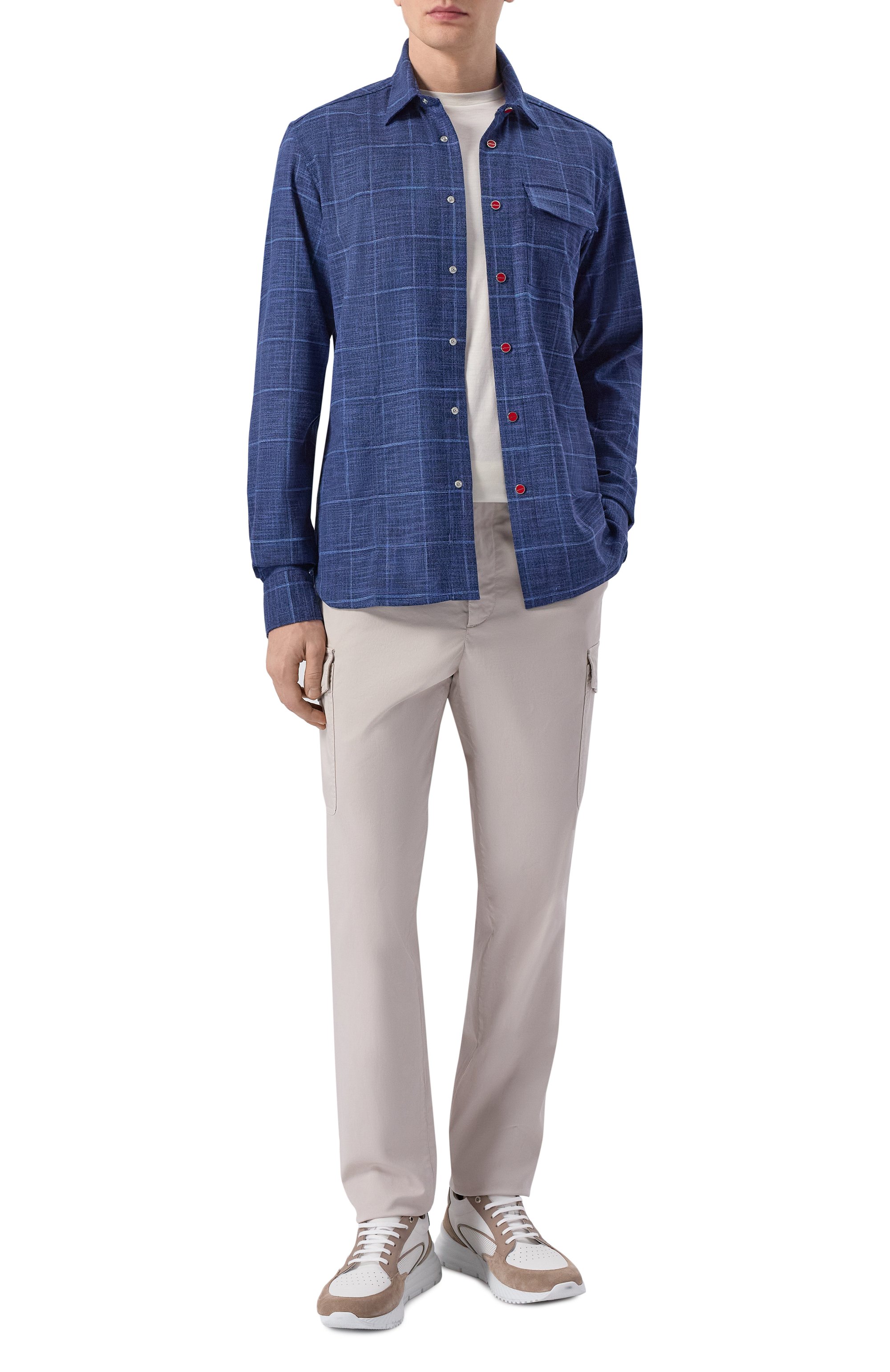 Рубашка из шерсти и шелка KITON, арт. UMCBUBAK0627G, фото 2