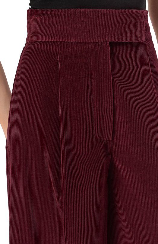 Вельветовые брюки Max Mara B0SS01234 Бордовый  B0SS01234 Фото 5