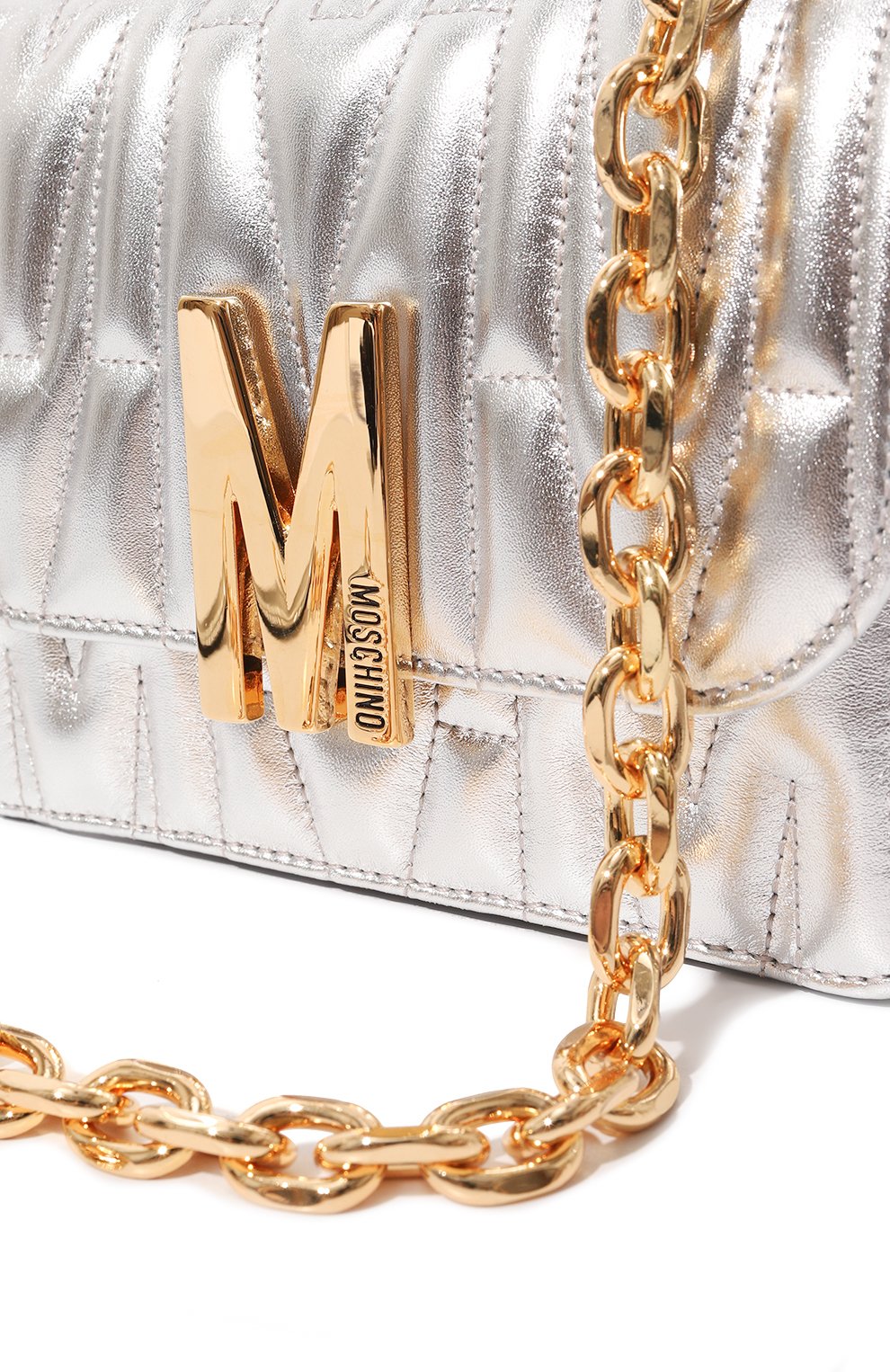 Сумка MOSCHINO серебряного цвета по цене 78450 руб., арт. 2317 A7306/8011, фото 3 Сумка MOSCHINO, арт. 2317 A7306/8011, фото 3