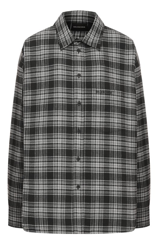 Хлопковая рубашка Balenciaga 852341/TTM02 Серый 852341/TTM02