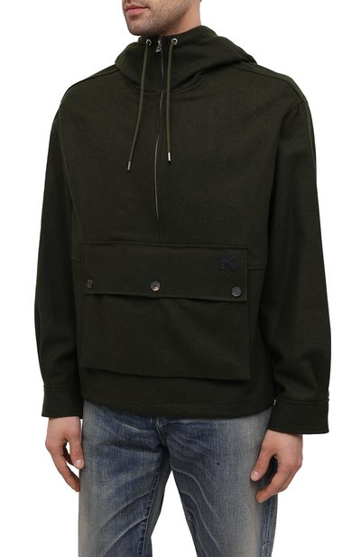 Анорак KENZO хаки цвета по цене 66050 руб., арт. FA65BL0491RA, фото 3 Анорак KENZO, арт. FA65BL0491RA, фото 3