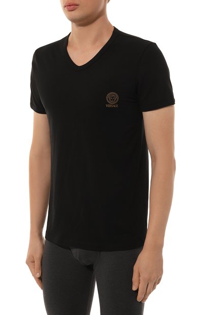 Хлопковая футболка VERSACE, арт. AUU01004/1A10011, фото 3