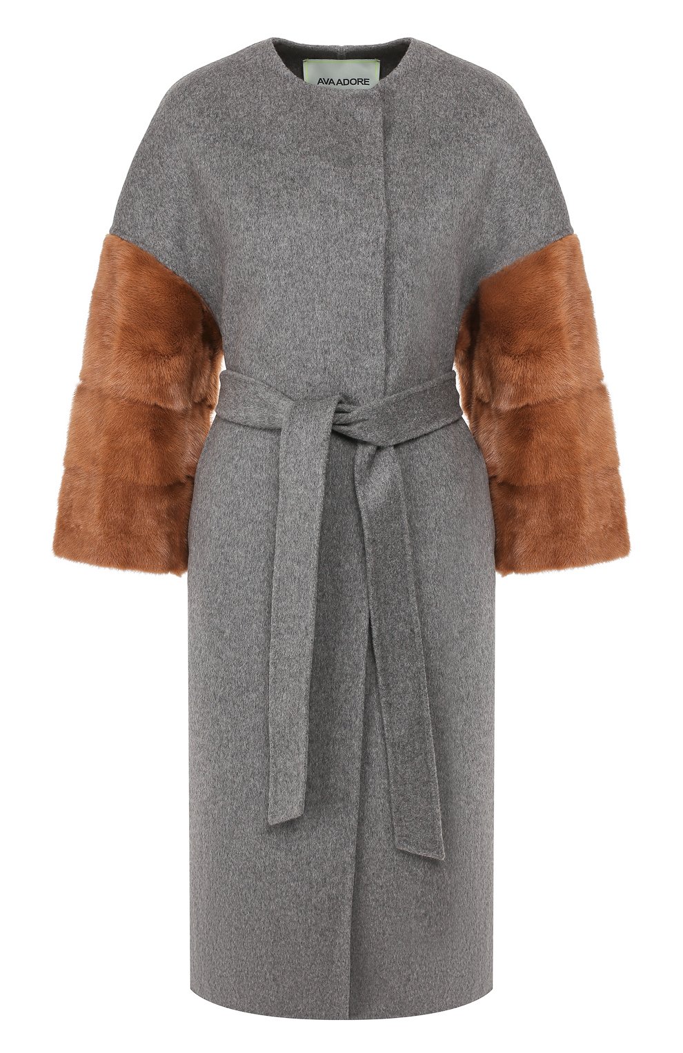Шерстяное пальто AVA ADORE светло-серого цвета по цене 156500 руб., арт. EDITH/01 AA FW19, фото 1 Шерстяное пальто AVA ADORE, арт. EDITH/01 AA FW19, фото 1