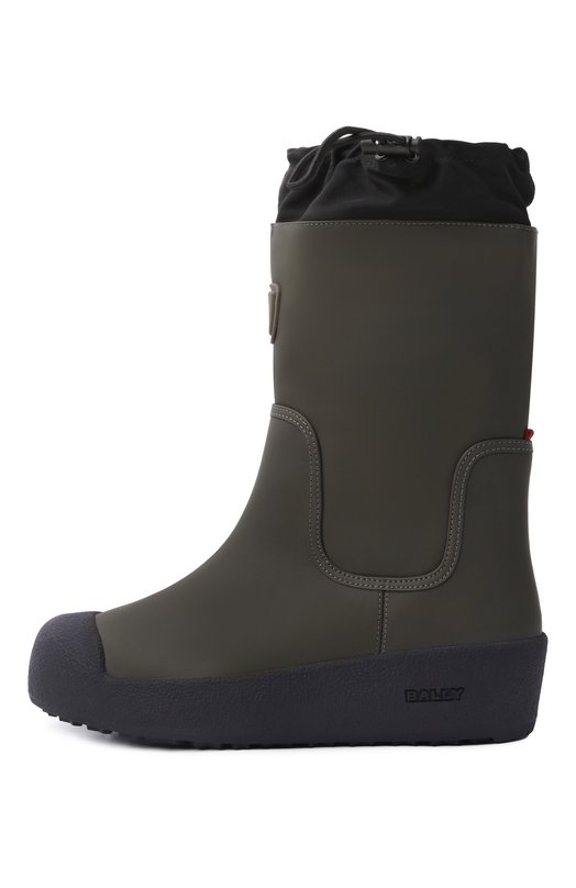 Комбинированные сапоги Bally WB004T/VT155 Хаки  WB004T/VT155 Фото 4
