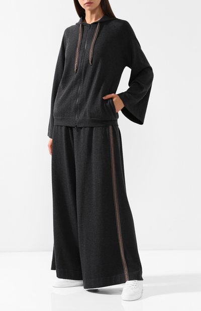 Кашемировый кардиган с капюшоном BRUNELLO CUCINELLI темно-серого цвета по цене 399500 руб., арт. M12146706, фото 2 Кашемировый кардиган с капюшоном BRUNELLO CUCINELLI, арт. M12146706, фото 2