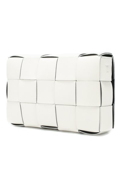 Сумка cassette BOTTEGA VENETA белого цвета по цене 160500 руб., арт. 578004/VMAY3, фото 3 Сумка cassette BOTTEGA VENETA, арт. 578004/VMAY3, фото 3