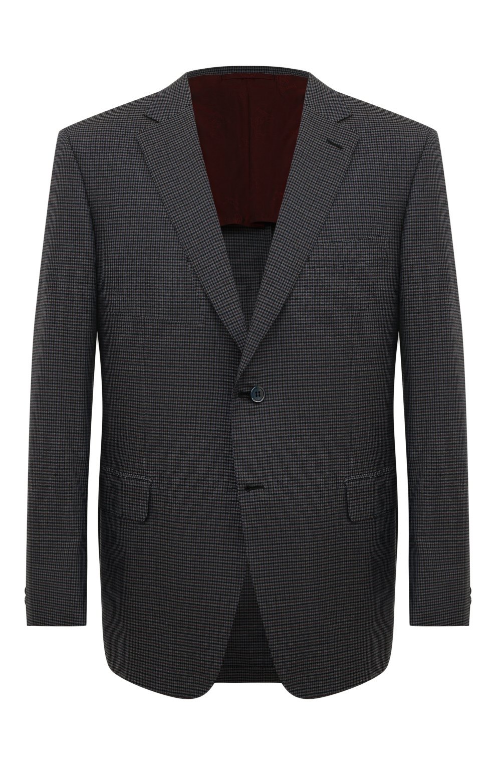 Шерстяной пиджак BRIONI темно-синего цвета по цене 452500 руб., арт. RG0J0Q/P8A73/BRUNIC0, фото 1 Шерстяной пиджак BRIONI, арт. RG0J0Q/P8A73/BRUNIC0, фото 1