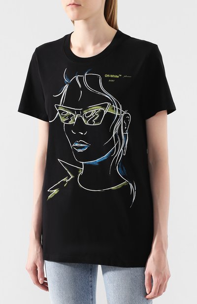 Хлопковая футболка OFF-WHITE, арт. 0WAA049E19B070621001, фото 3