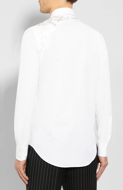 Хлопковая рубашка ALEXANDER MCQUEEN, арт. 595602/Q0N66, фото 4