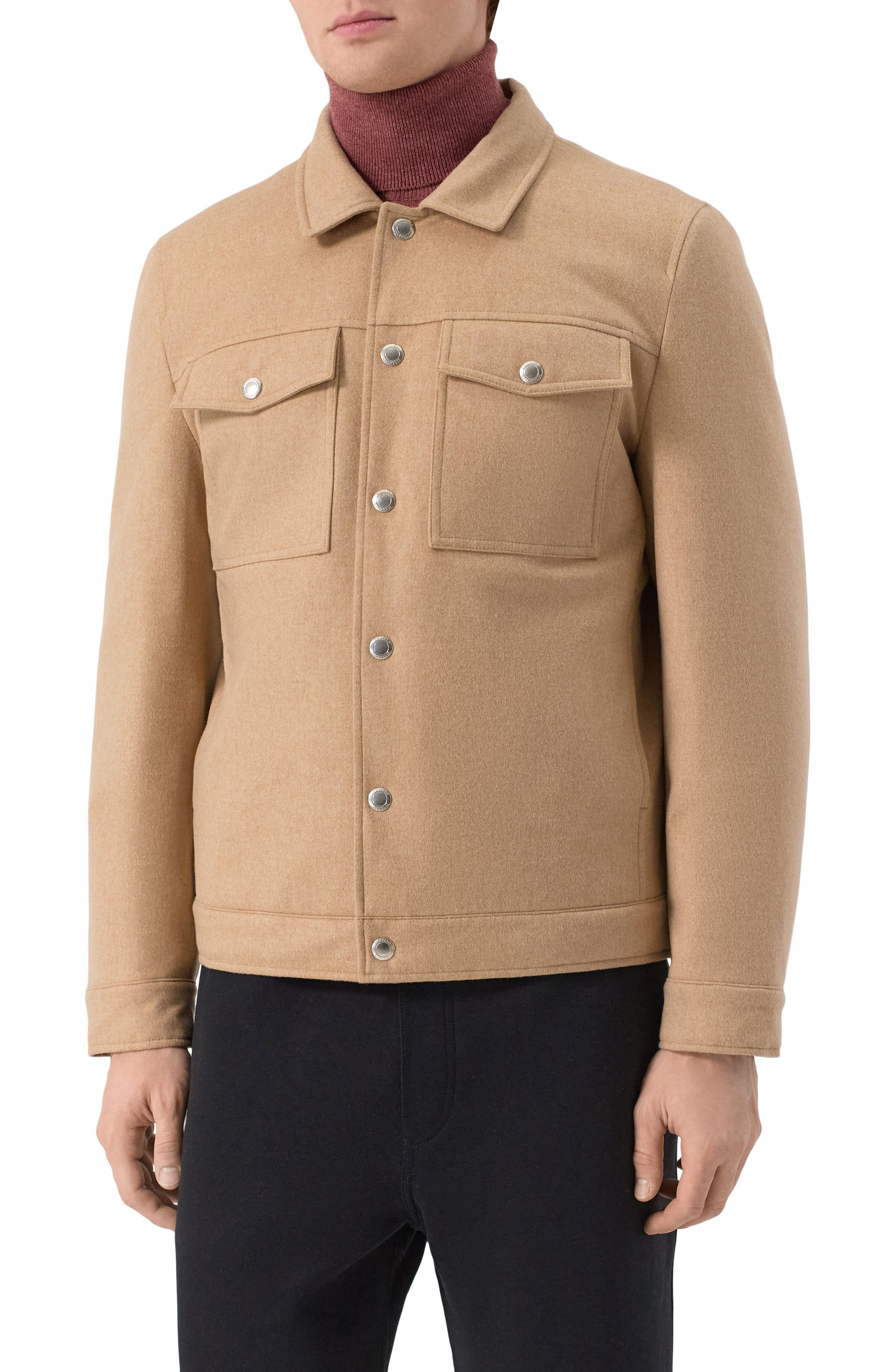 Утепленная куртка-рубашка BRUNELLO CUCINELLI бежевого цвета по цене 521000 руб., арт. MM4636447, фото 3 Утепленная куртка-рубашка BRUNELLO CUCINELLI, арт. MM4636447, фото 3