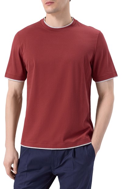 Хлопковая футболка BRUNELLO CUCINELLI, арт. M0B137427, фото 3