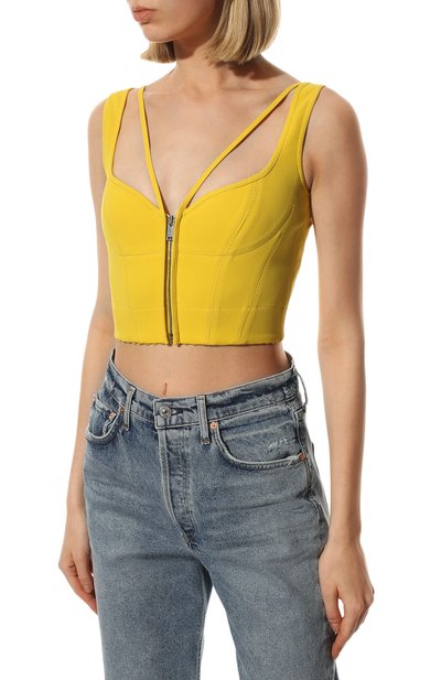 Бра-топ STELLA MCCARTNEY желтого цвета по цене 79700 руб., арт. 604330/SNA28, фото 3 Бра-топ STELLA MCCARTNEY, арт. 604330/SNA28, фото 3