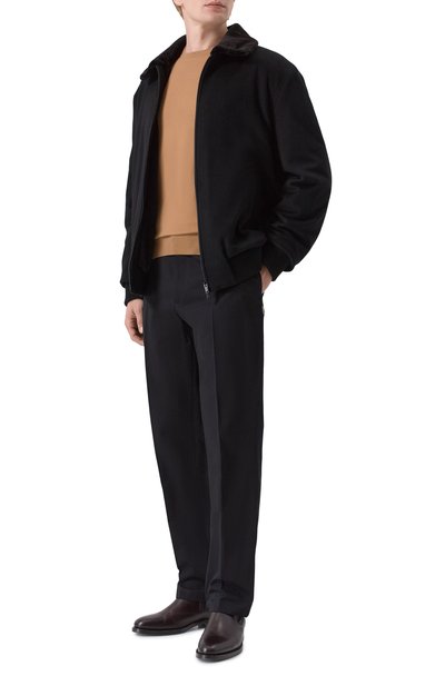 Мужской бомбер из шерсти викуньи с отделкой из норки MVST, арт. FTECK-ES4705V/5945-VICUNA