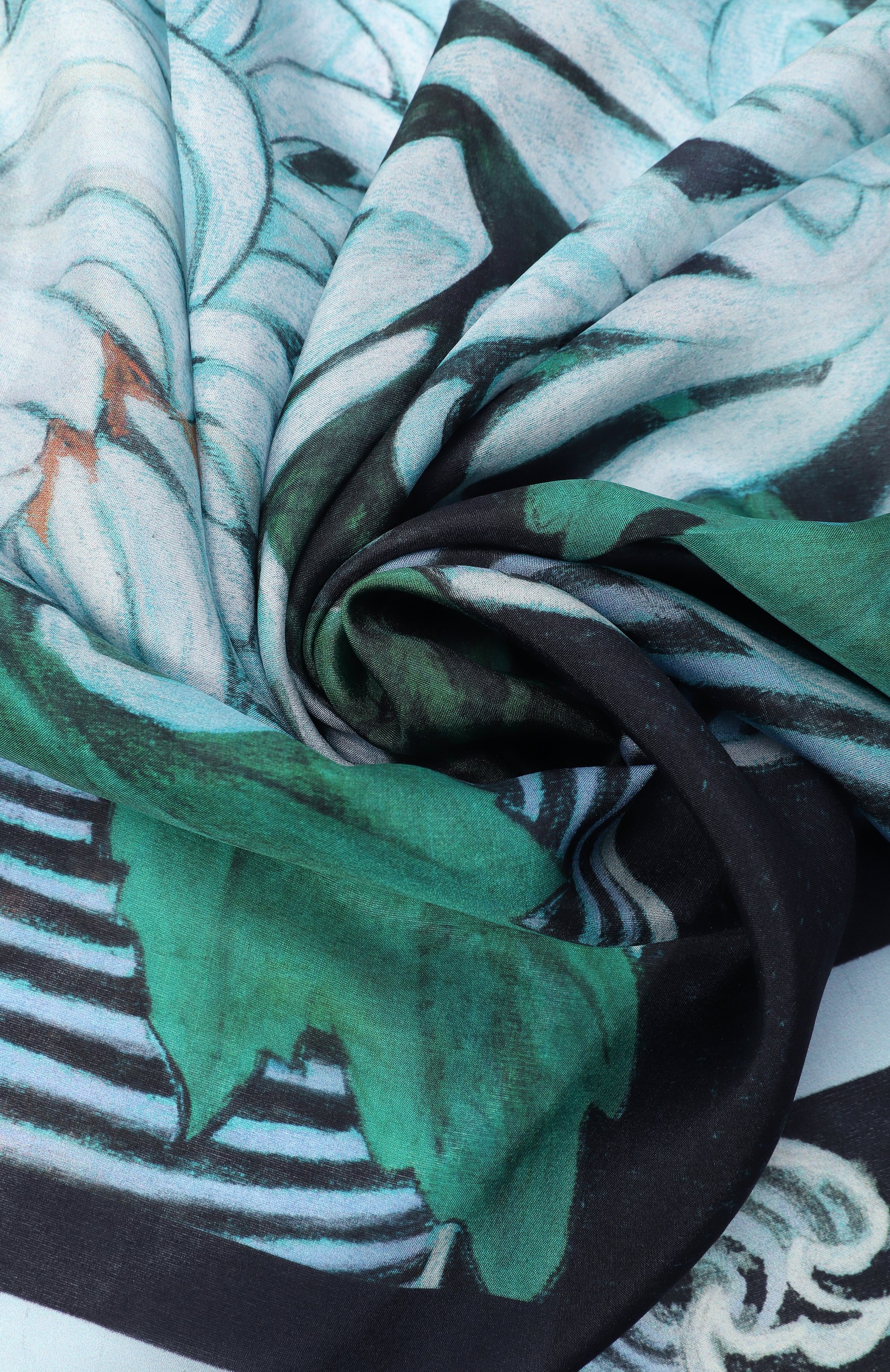 Шелковая шаль хризантемы GOURJI, арт. 91166437/4461108, фото 3