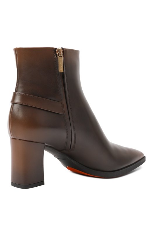 Кожаные ботильоны Santoni WTEG71846PC4NHUY Коричневый  WTEG71846PC4NHUY Фото 5