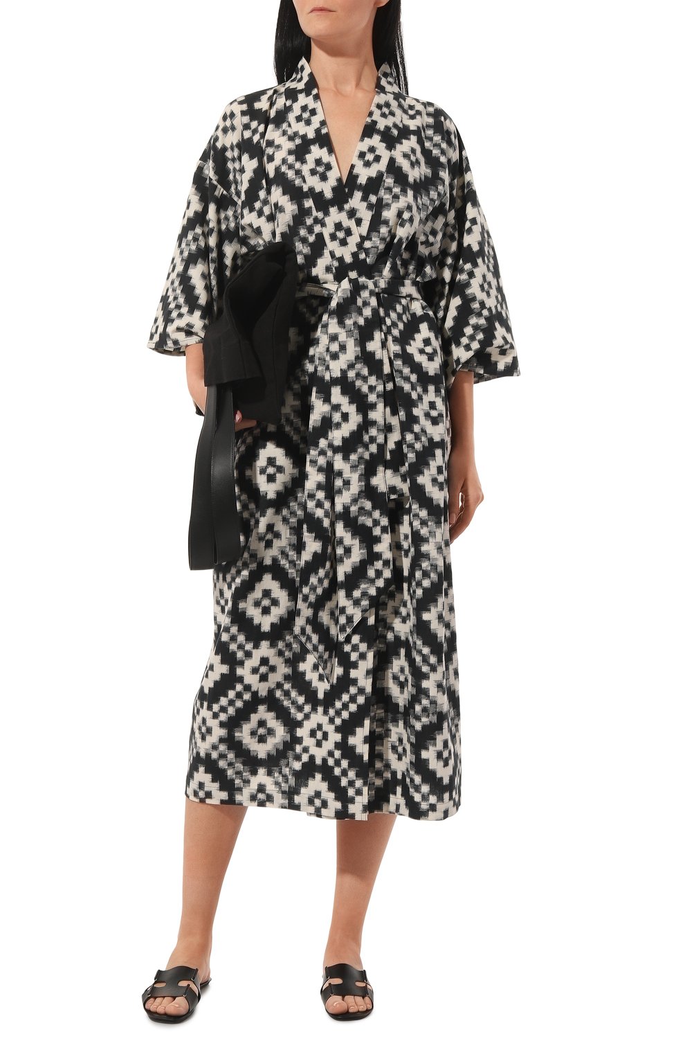 Хлопковое кимоно KLEED LOUNGEWEAR, арт. M0MBASA BLACK KIM0N0, фото 2