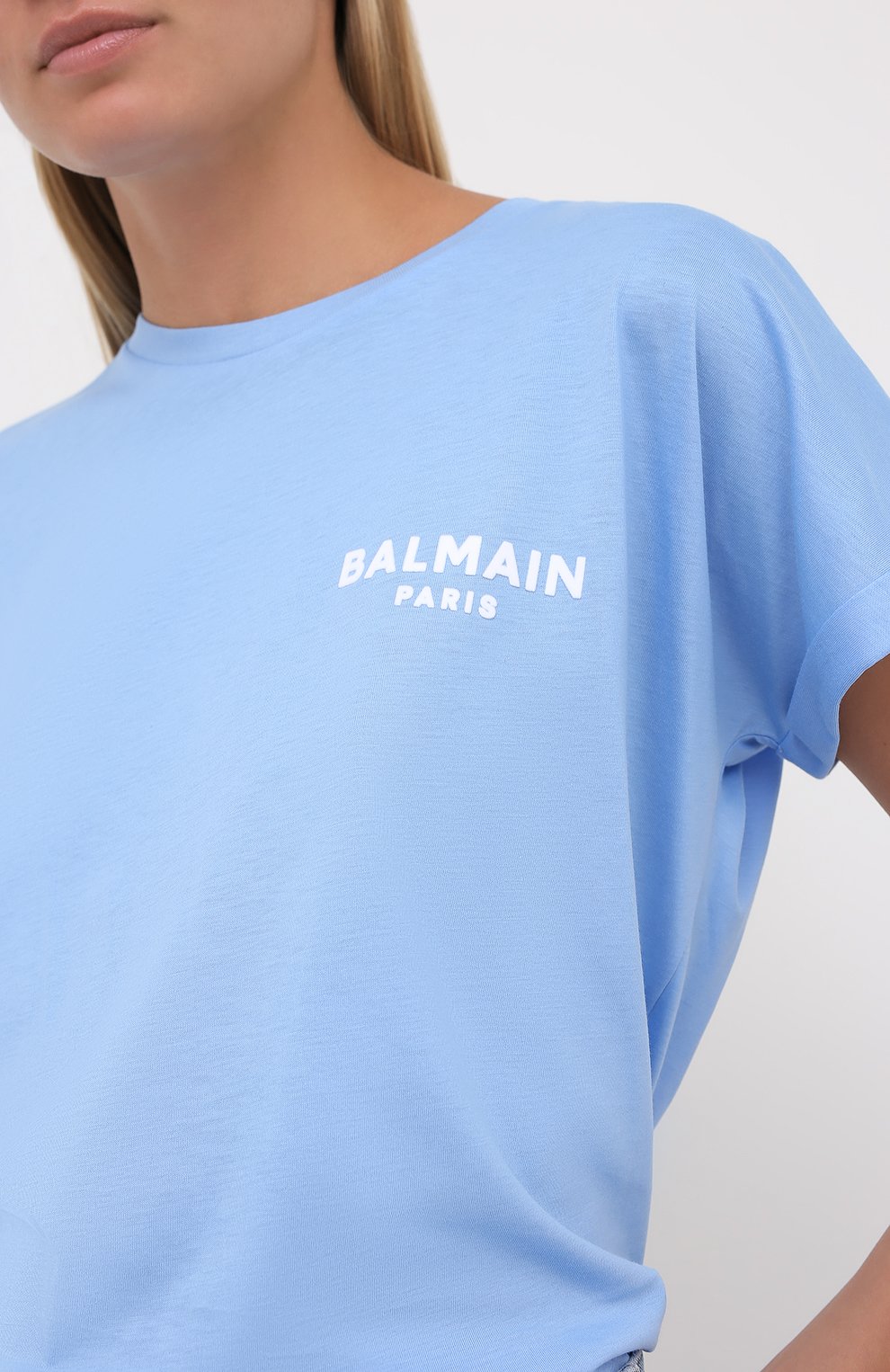 Хлопковая футболка BALMAIN, арт. UF11351/I382, фото 5