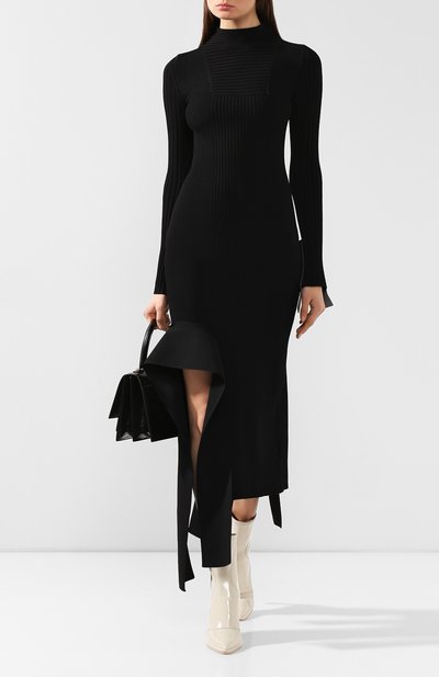 Платье OFF-WHITE черного цвета по цене 179000 руб., арт. 0WHI017F19B700501000, фото 2 Платье OFF-WHITE, арт. 0WHI017F19B700501000, фото 2