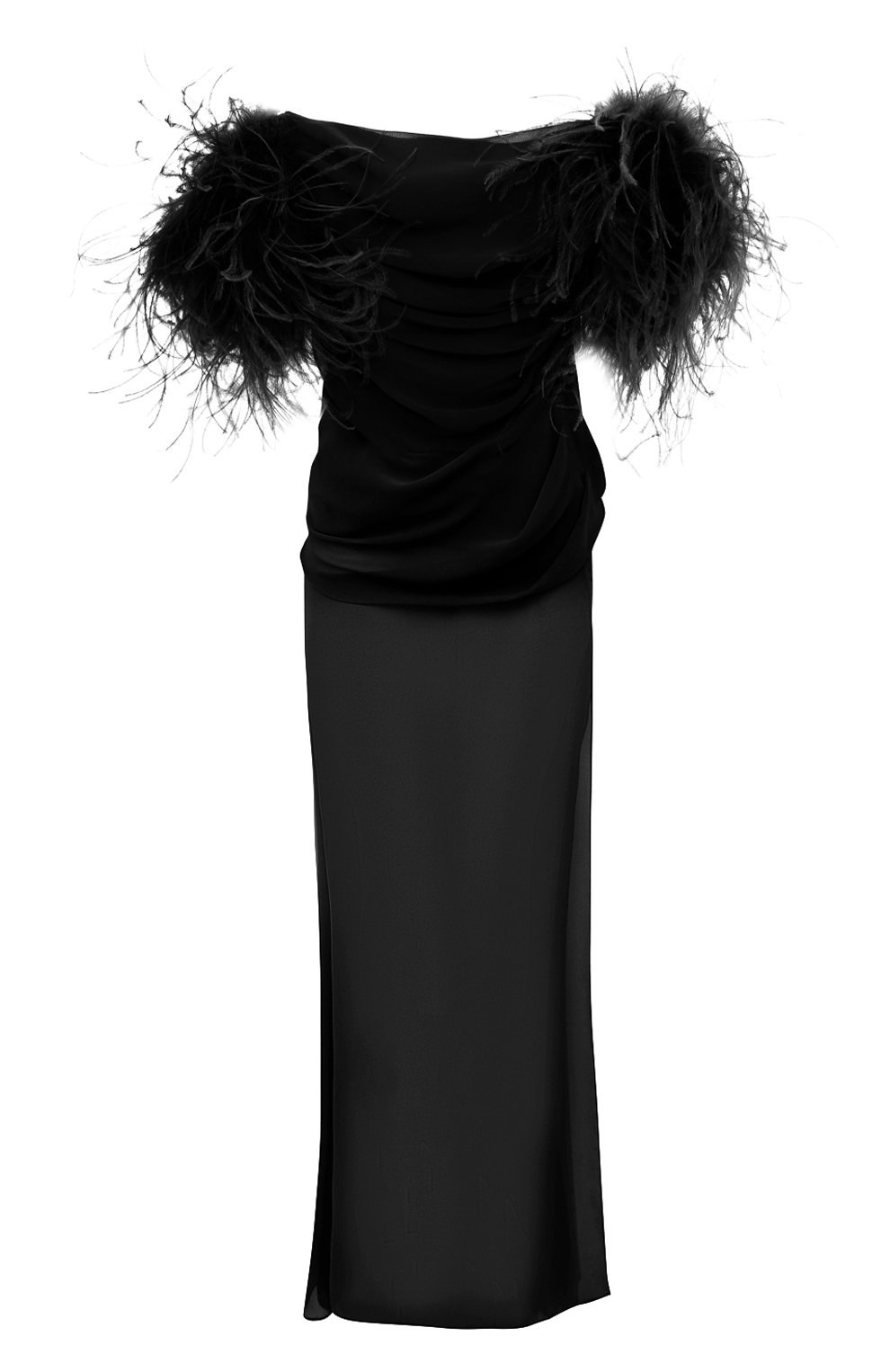 Платье с отделкой перьями GIUSEPPE DI MORABITO, арт. SS23088LD-P-215, фото 1