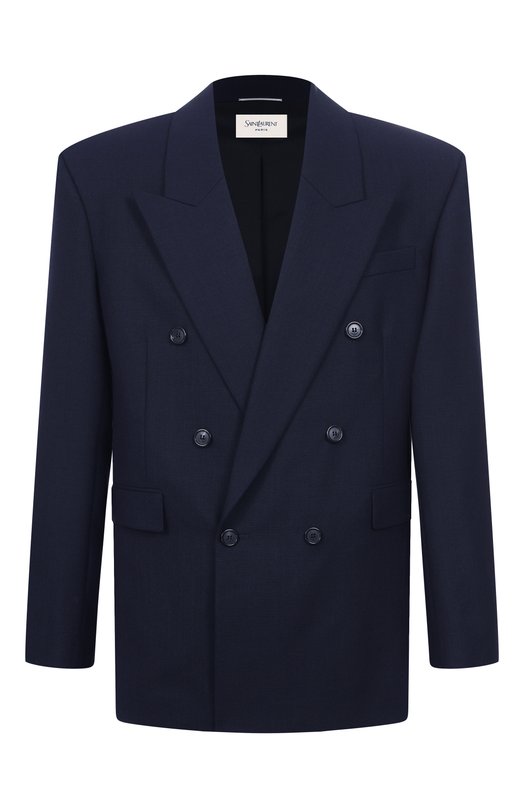 Шерстяной пиджак Saint Laurent 835102/Y5K32 Синий 835102/Y5K32