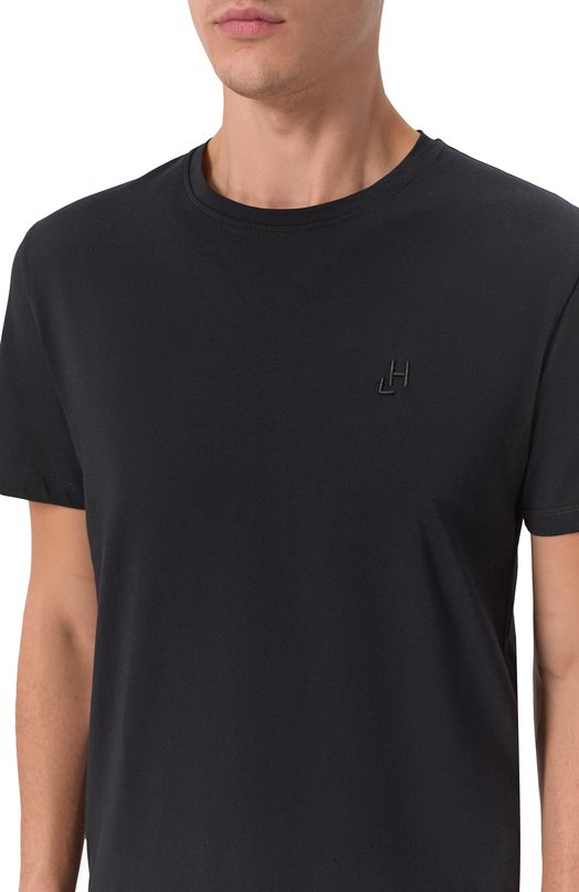 Хлопковая футболка HINNOMINATE HMABM01504 Чёрный  HMABM01504 Фото 5