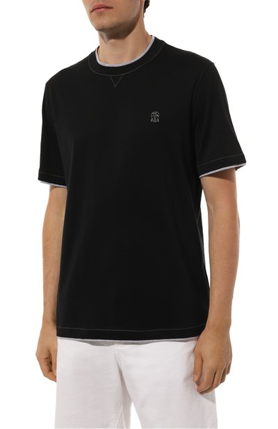 Хлопковая футболка BRUNELLO CUCINELLI, арт. M0B137451G, фото 3