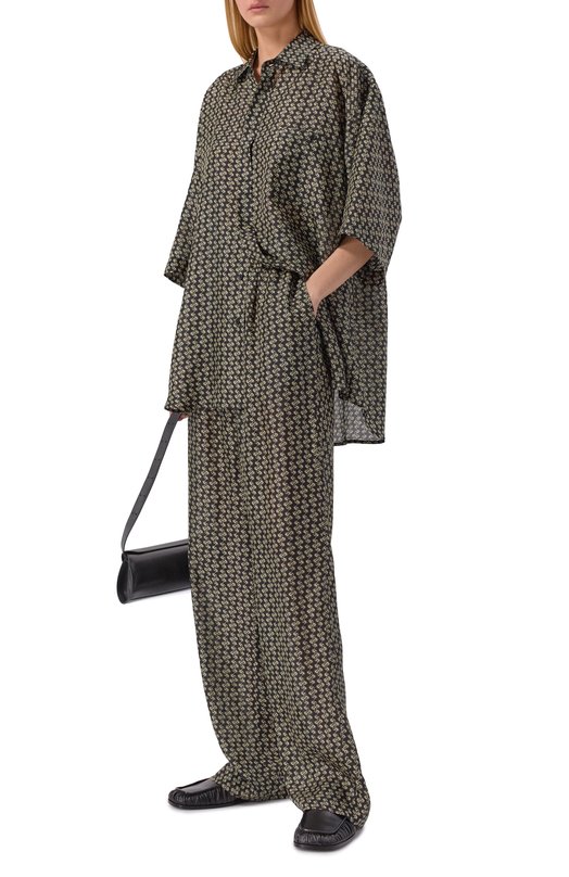 Шелковые брюки Petar Petrov S26TP6_001 Чёрно-белый  S26TP6_001 Фото 2