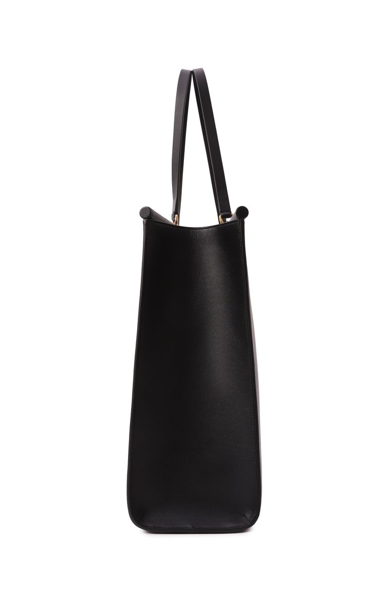 Женская сумка-тоут sicily shopper large DOLCE & GABBANA черного цвета, арт. BB7727/B7321 | Фото 4 (Материал: Натуральная кожа; Материал сплава: Проставлено; Размер: large; Драгоценные камни: Проставлено)